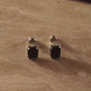 .925 black onyx stone earrings.